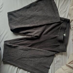 Aerie Charcoal Ribbed Lounge Pants